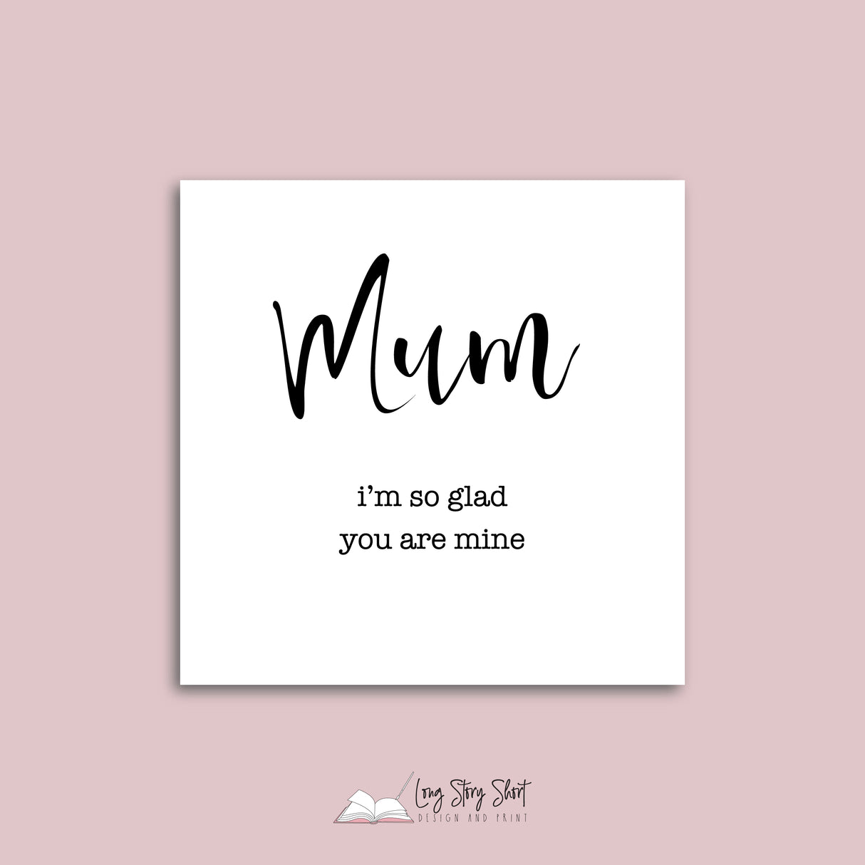 Mum your heart is always my home Square Vinyl Label Pack