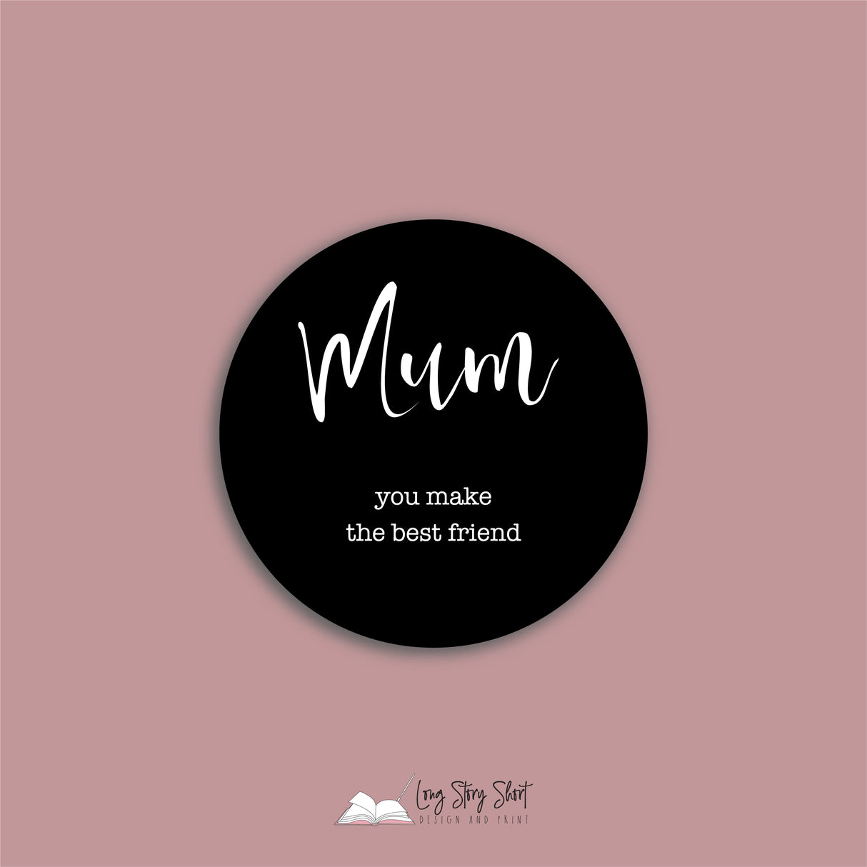 Mum your heart is always my home Round Vinyl Label Pack