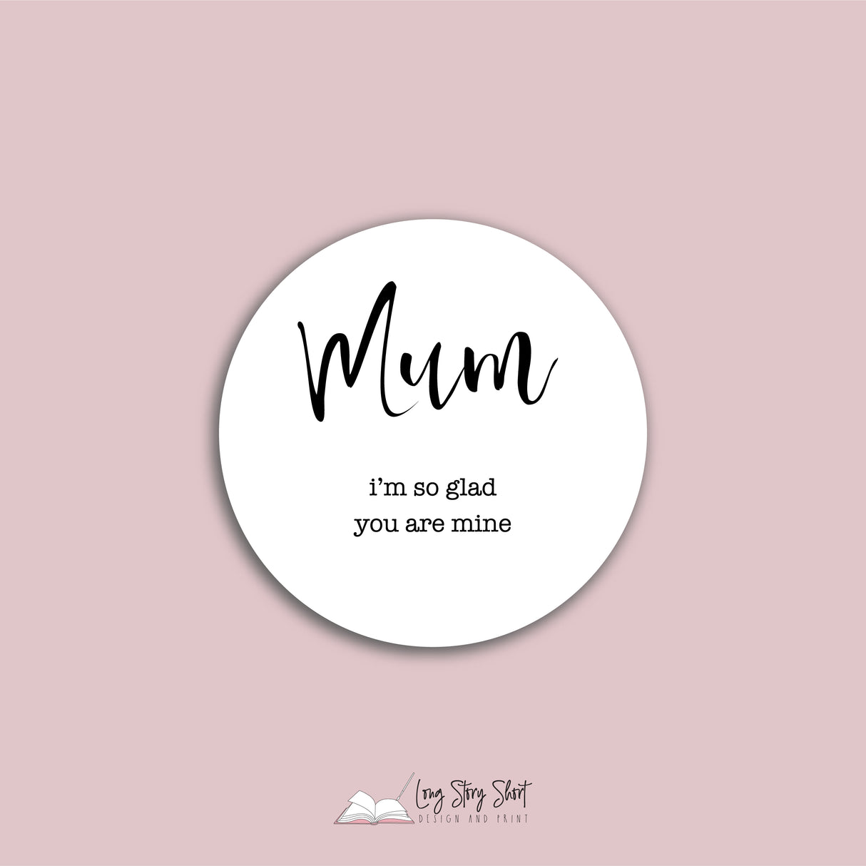 Mum your heart is always my home Round Vinyl Label Pack