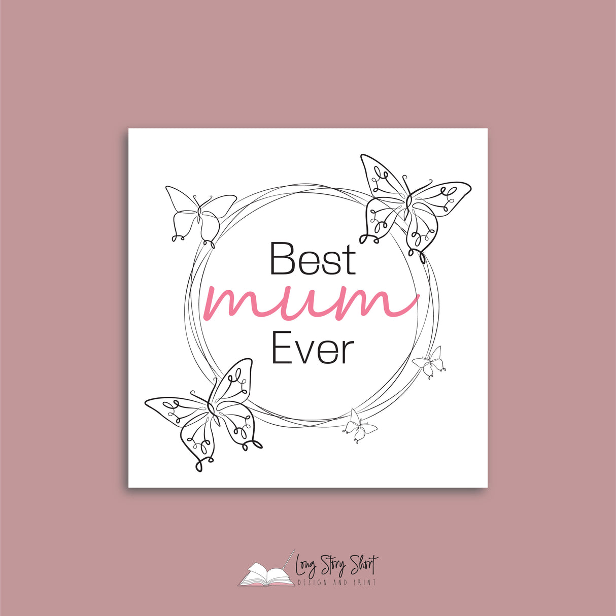 Mum I love you Square Vinyl Label Pack