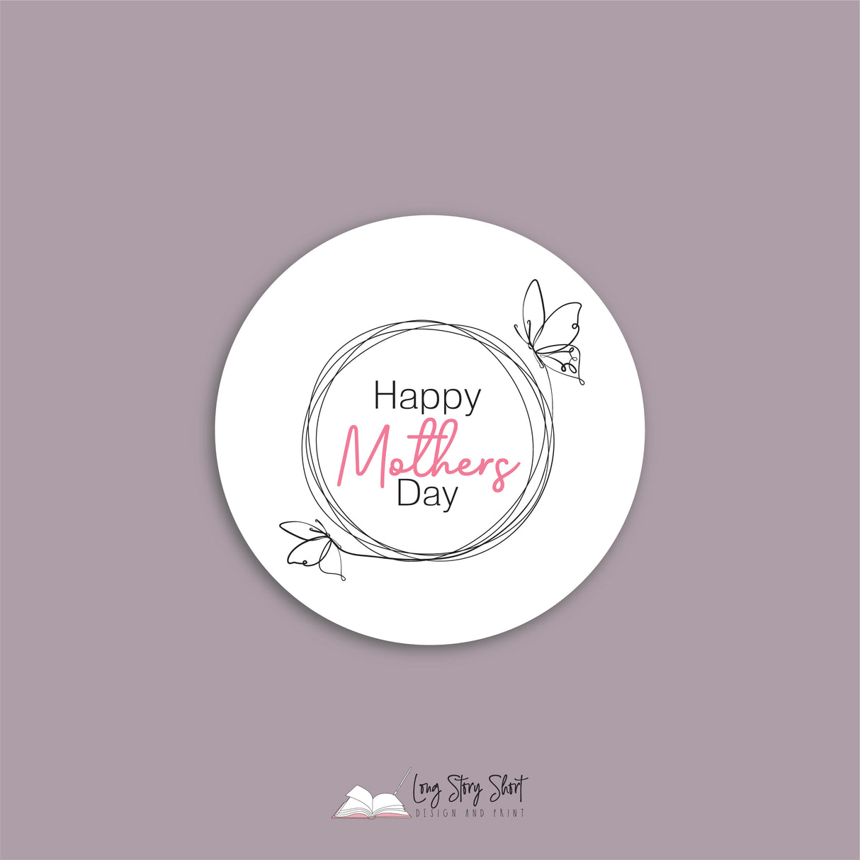 Mum I love you Round Vinyl Label Pack
