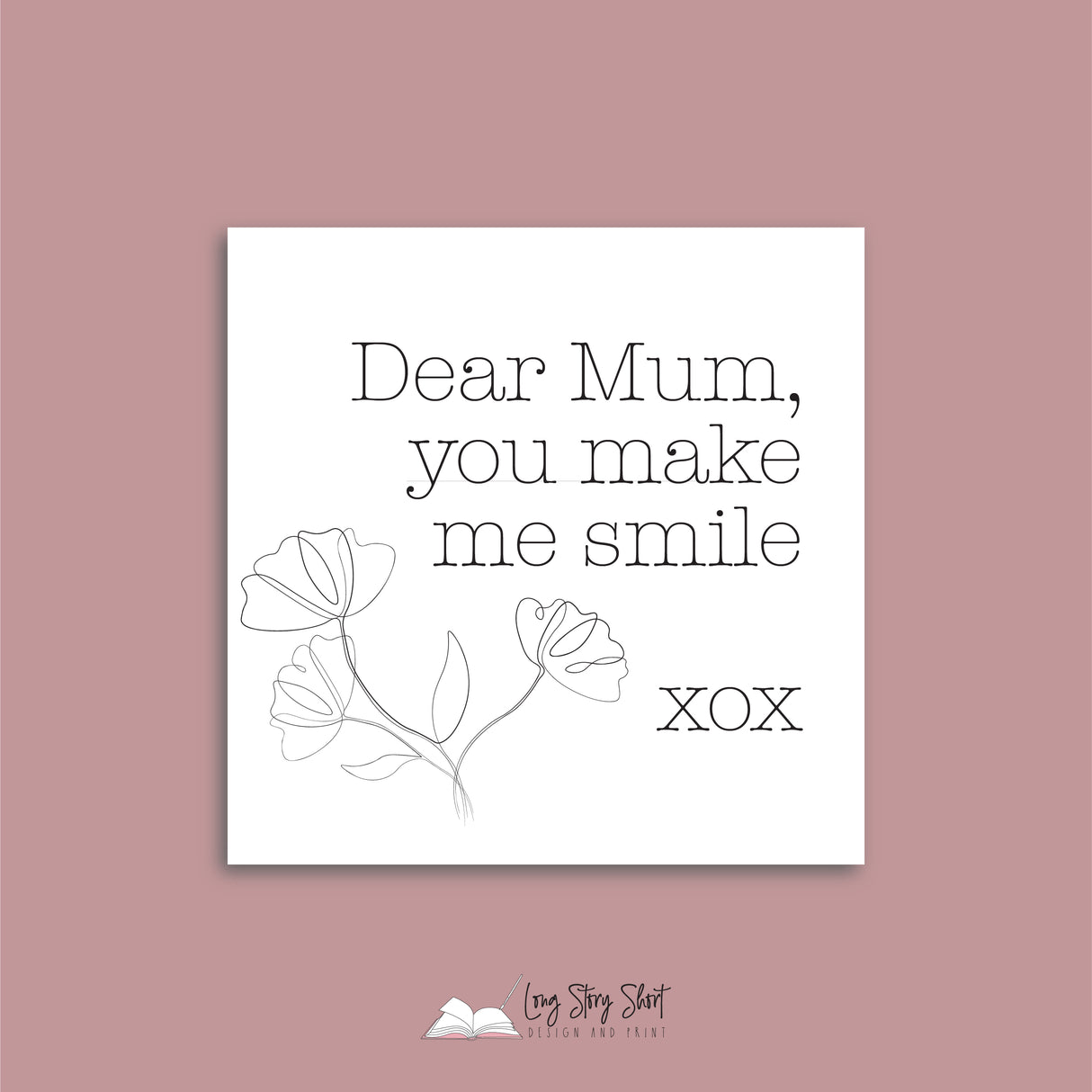 Dear mum I love you so much Square Vinyl Label Pack
