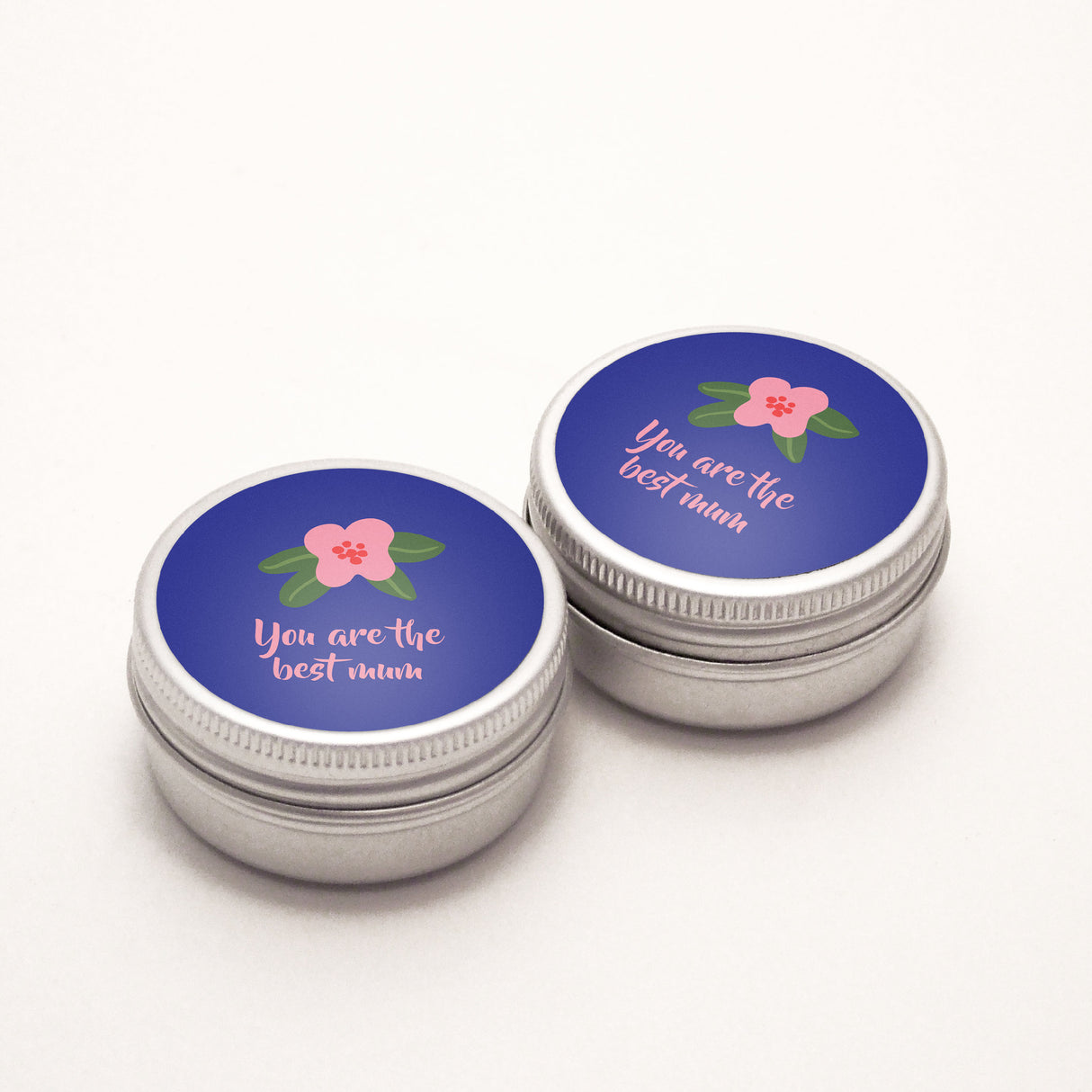 You are the best mum Pink Flower Round Vinyl Label Pack