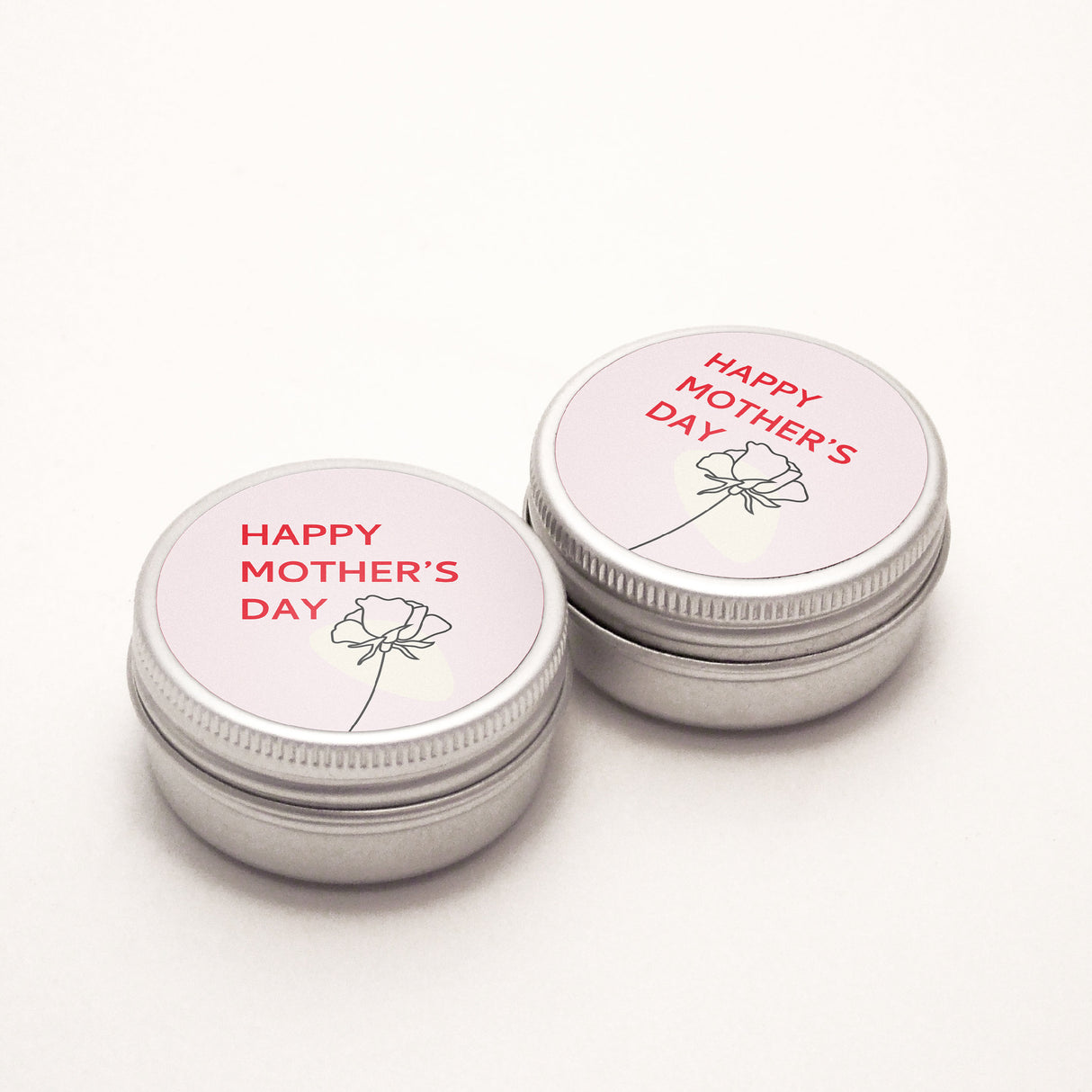 Happy Mother's Day lineart rose Round Vinyl Label Pack