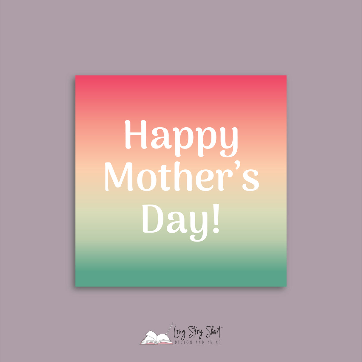 Happy Mother's Day Colourful pattern Square Vinyl Label Pack