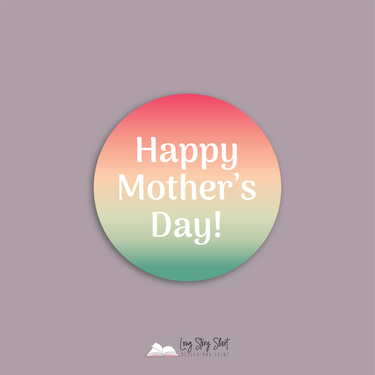 Happy Mother's Day Colourful pattern Round Vinyl Label Pack