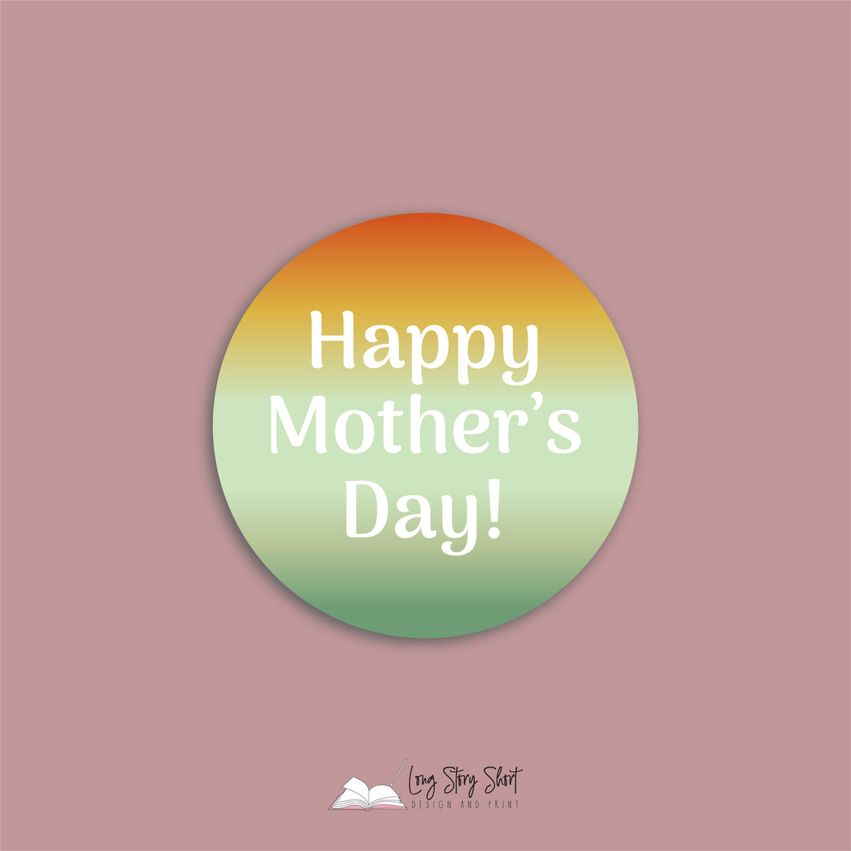 Happy Mother's Day Colourful pattern Round Vinyl Label Pack