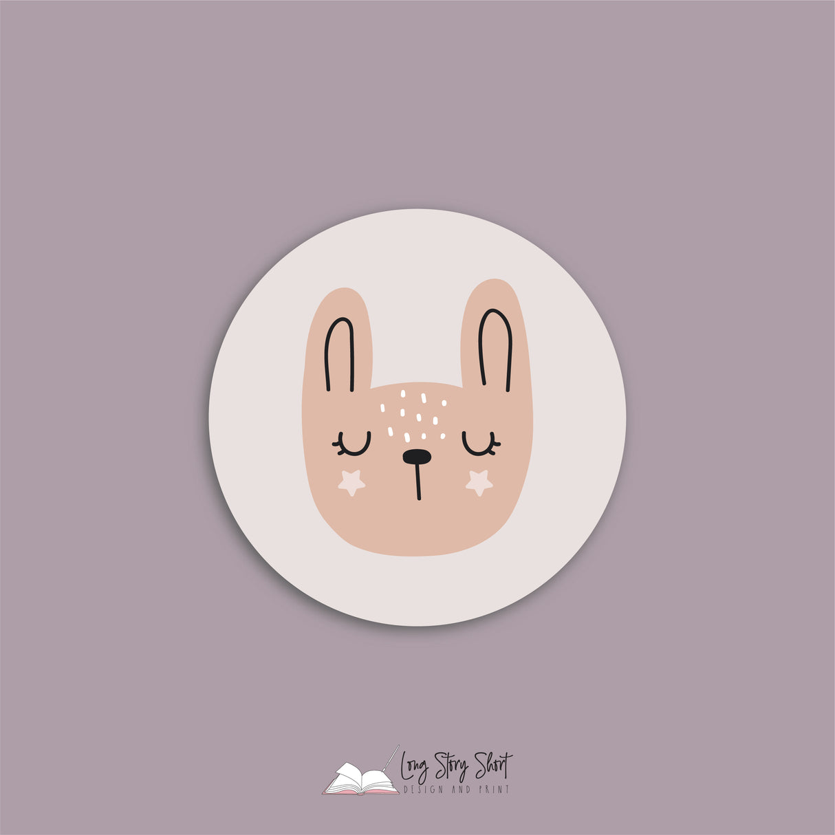 Baby Shower Little Girl Round Vinyl Label Pack