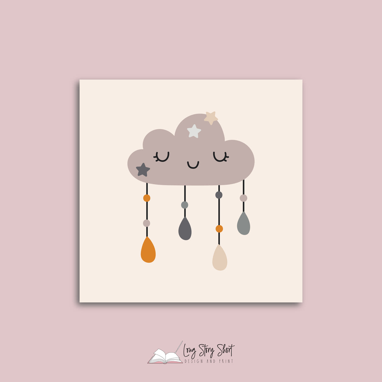 Baby Shower Little Spirit Square Vinyl Label Pack