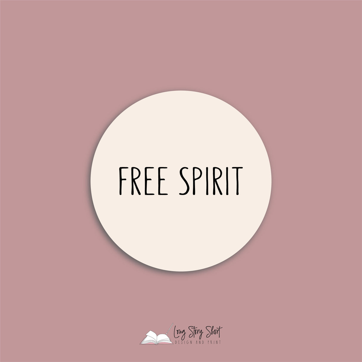 Baby Shower Little Spirit Round Vinyl Label Pack