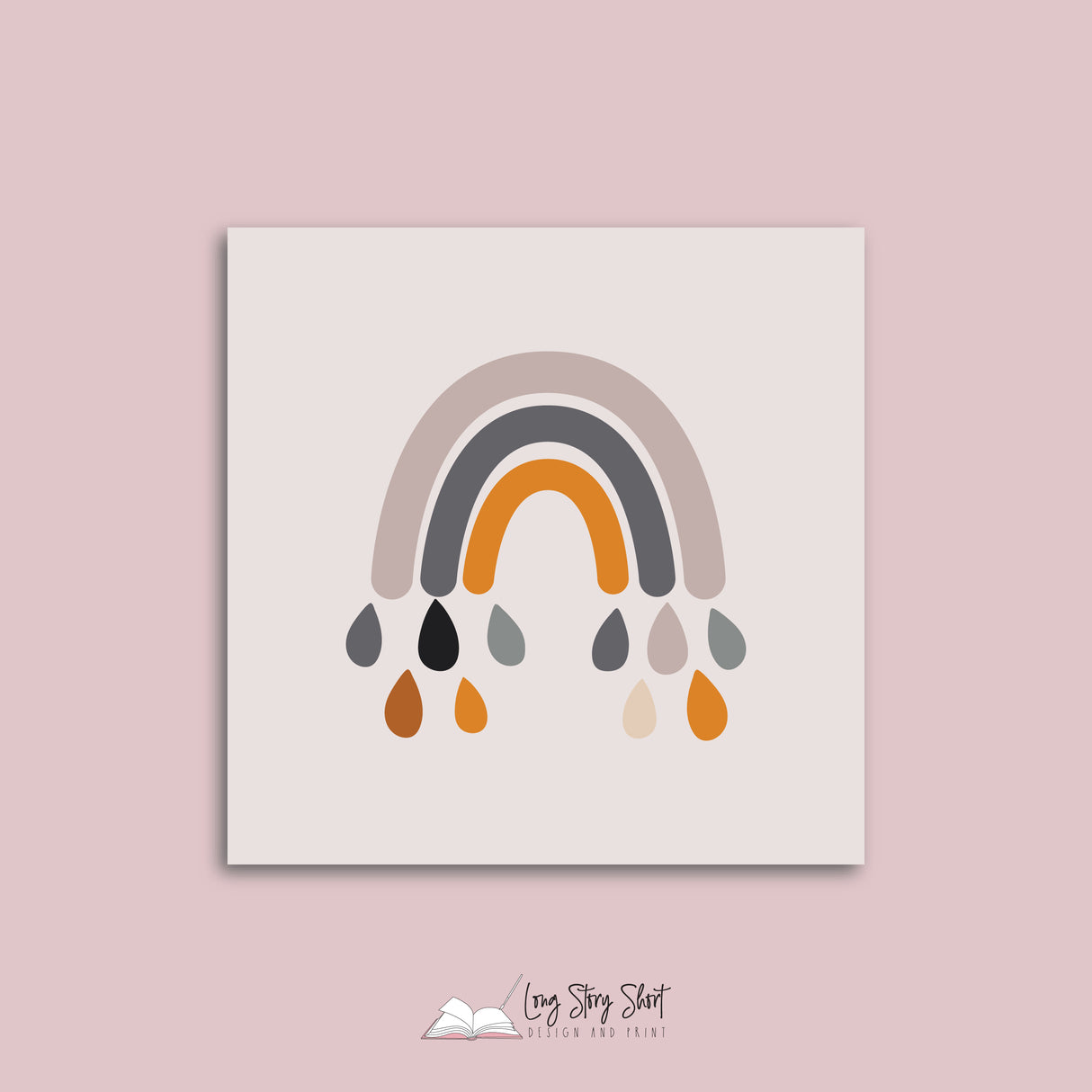 Baby Shower Rocket Square Vinyl Label Pack