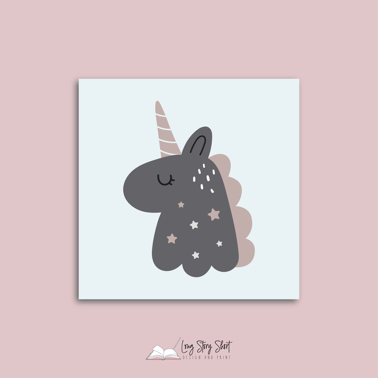 Baby Shower Unicorn Square Vinyl Label Pack
