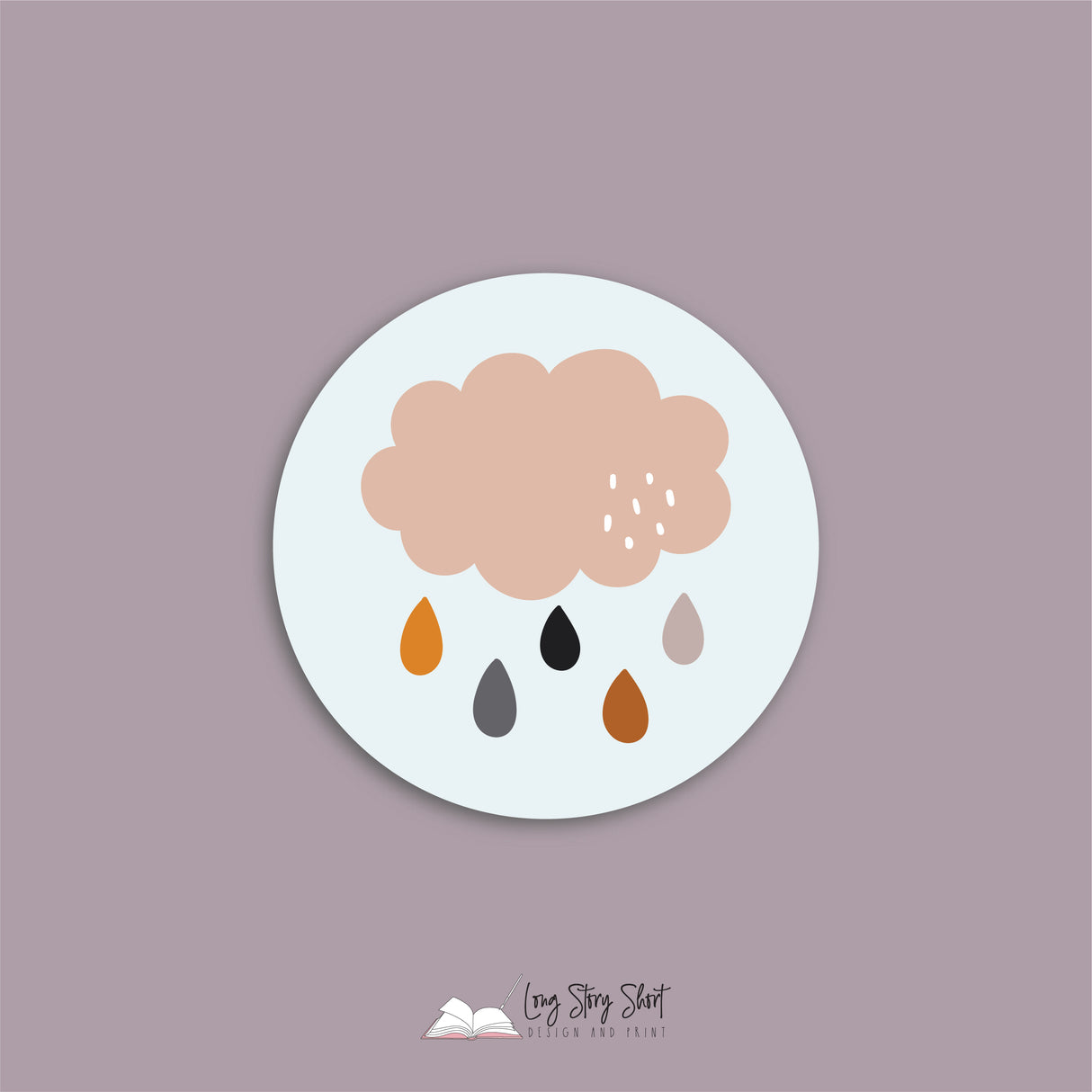 Baby Shower Unicorn Round Vinyl Label Pack