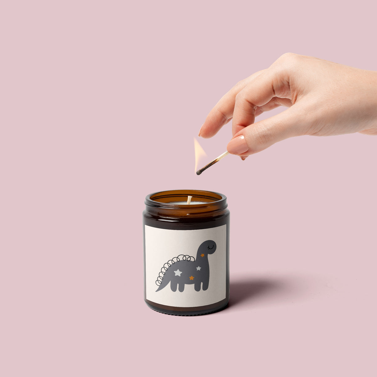 Baby Shower Dino Square Vinyl Label Pack