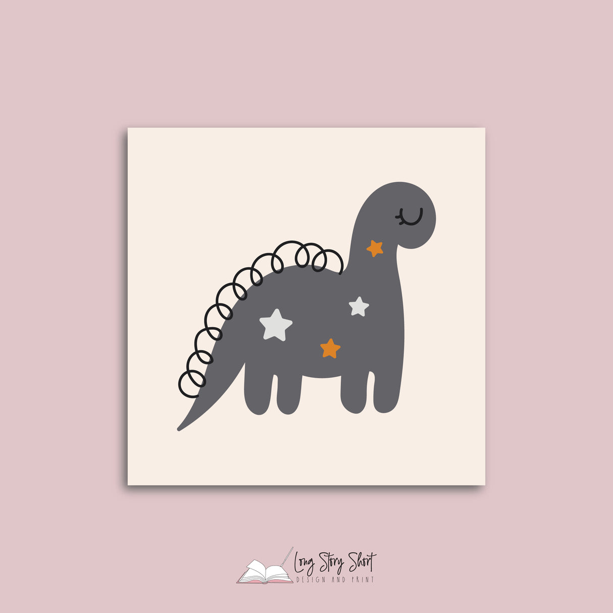 Baby Shower Dino Square Vinyl Label Pack