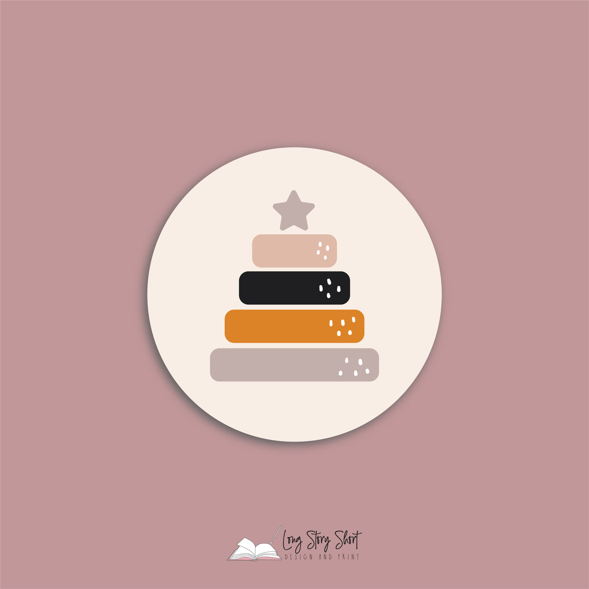 Baby Shower Dino Round Vinyl Label Pack