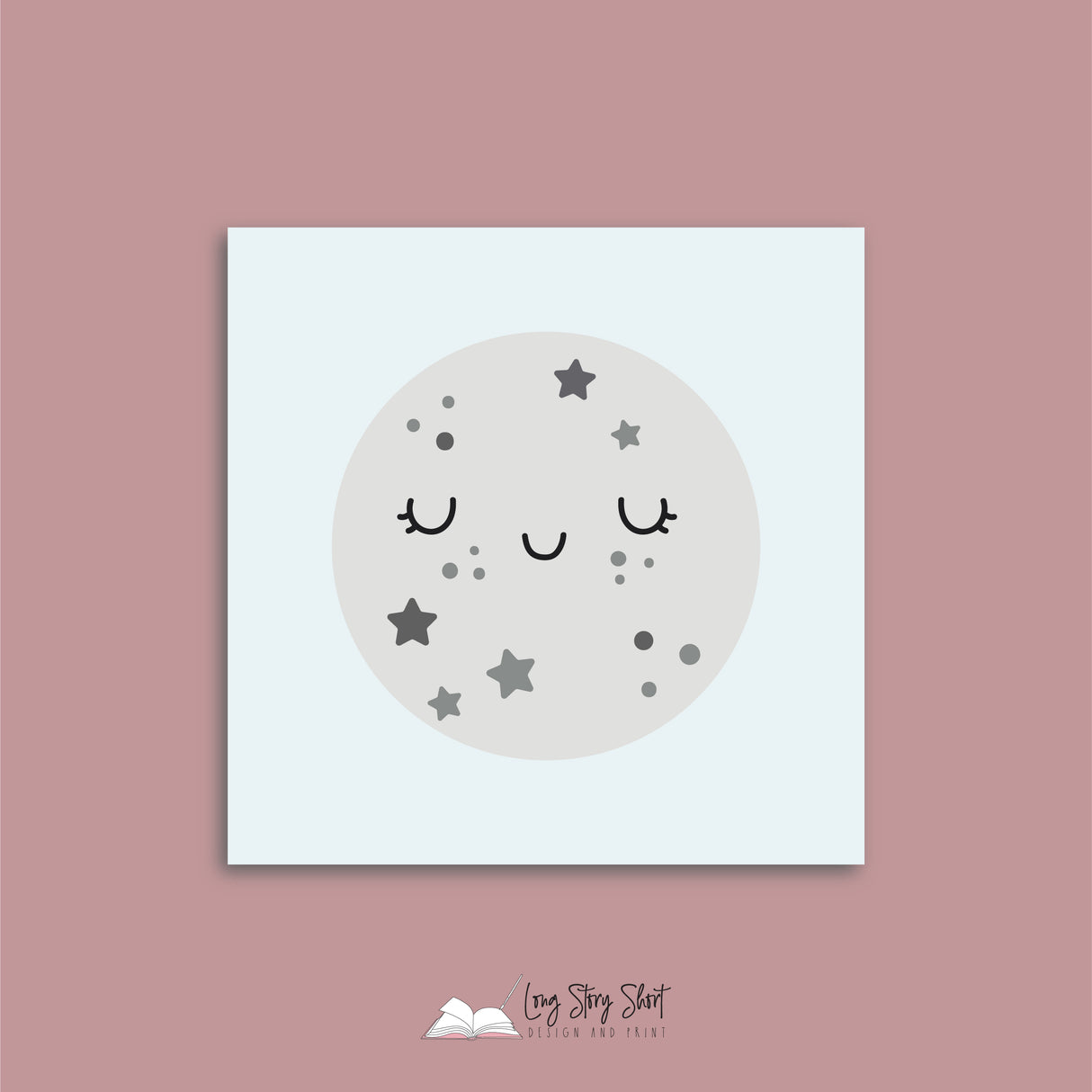 Baby Shower Spaceship Square Vinyl Label Pack