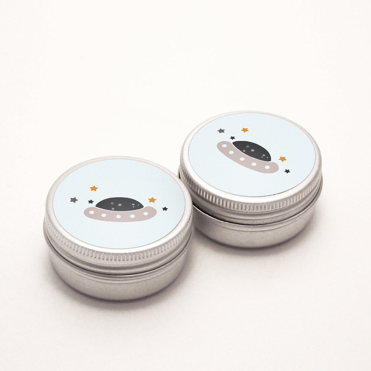 Baby Shower Spaceship Round Vinyl Label Pack