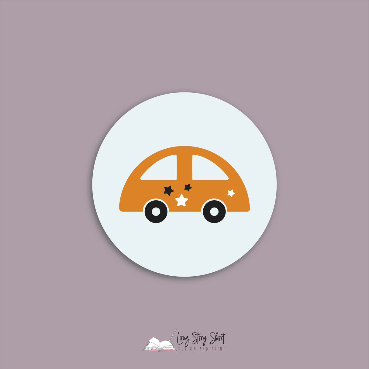 Baby Shower Spaceship Round Vinyl Label Pack