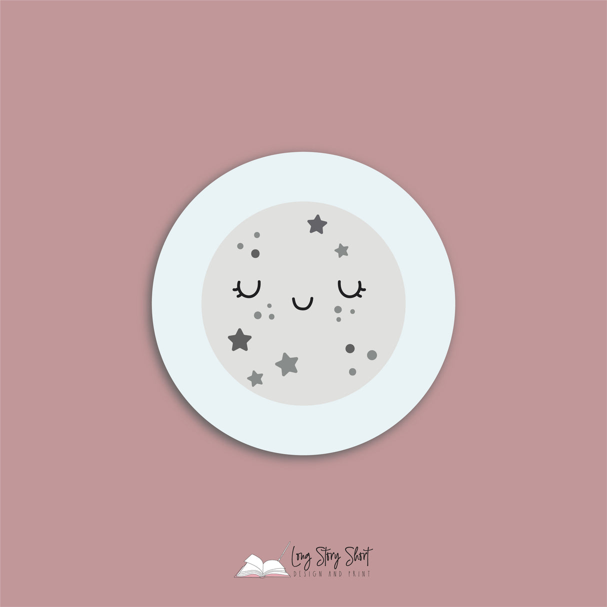 Baby Shower Spaceship Round Vinyl Label Pack