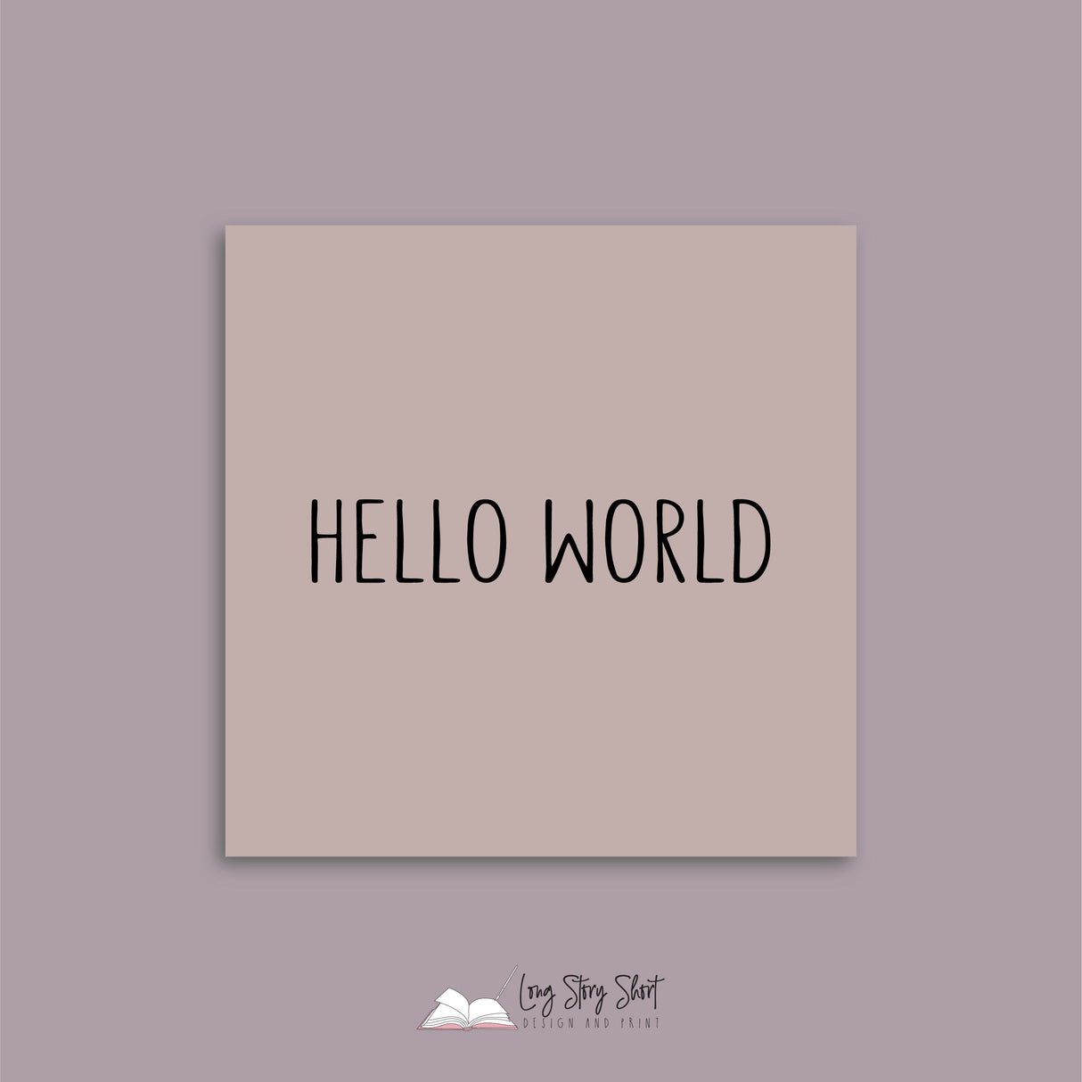 Baby Shower Hello World Square Vinyl Label Pack