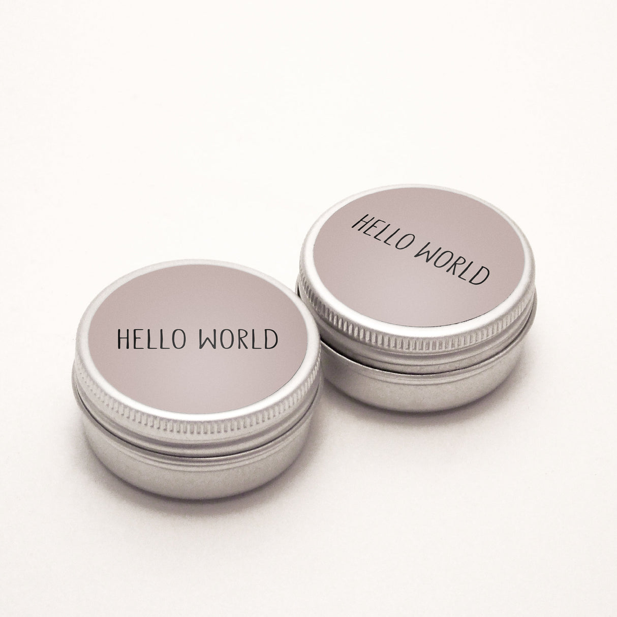 Baby Shower Hello World Round Vinyl Label Pack