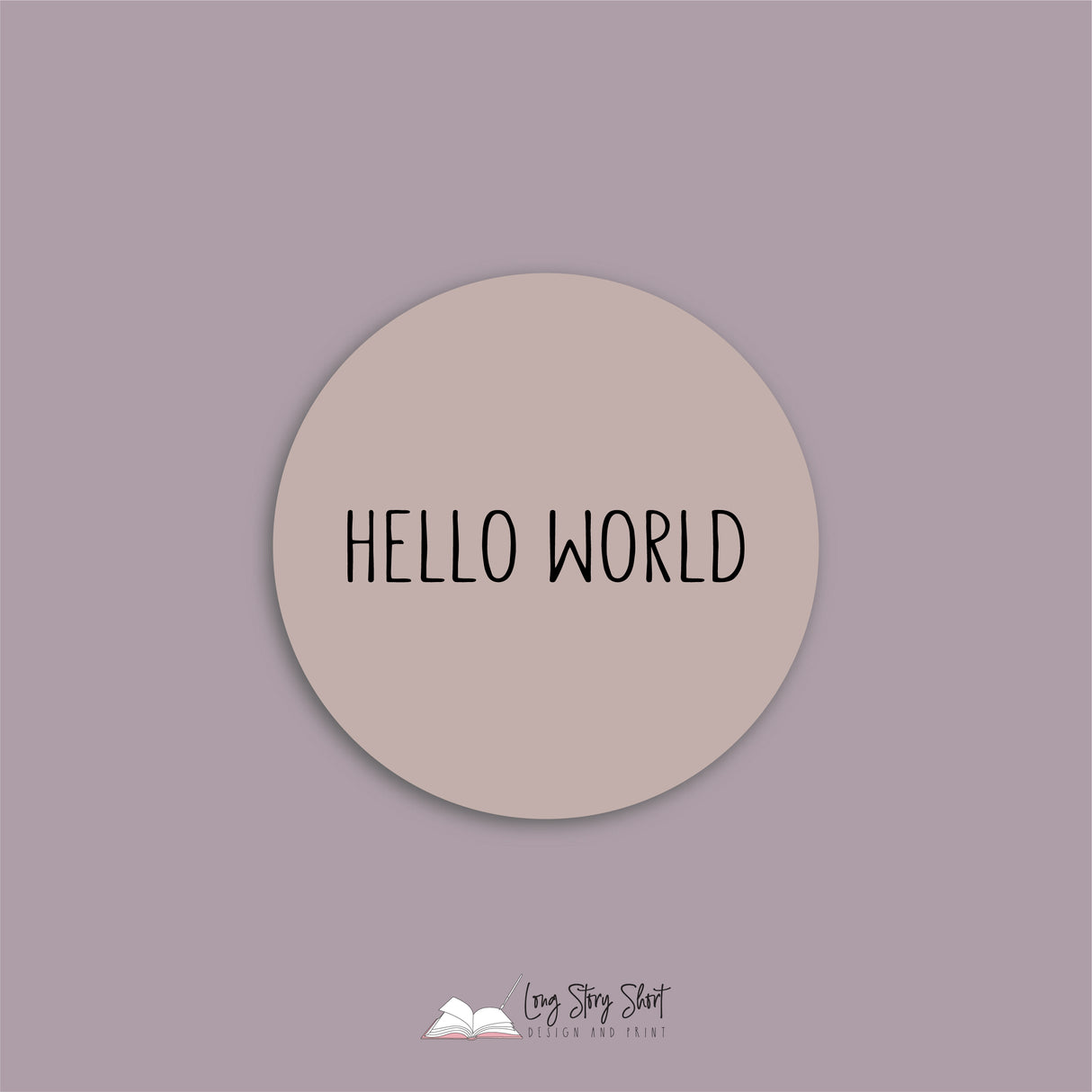 Baby Shower Hello World Round Vinyl Label Pack