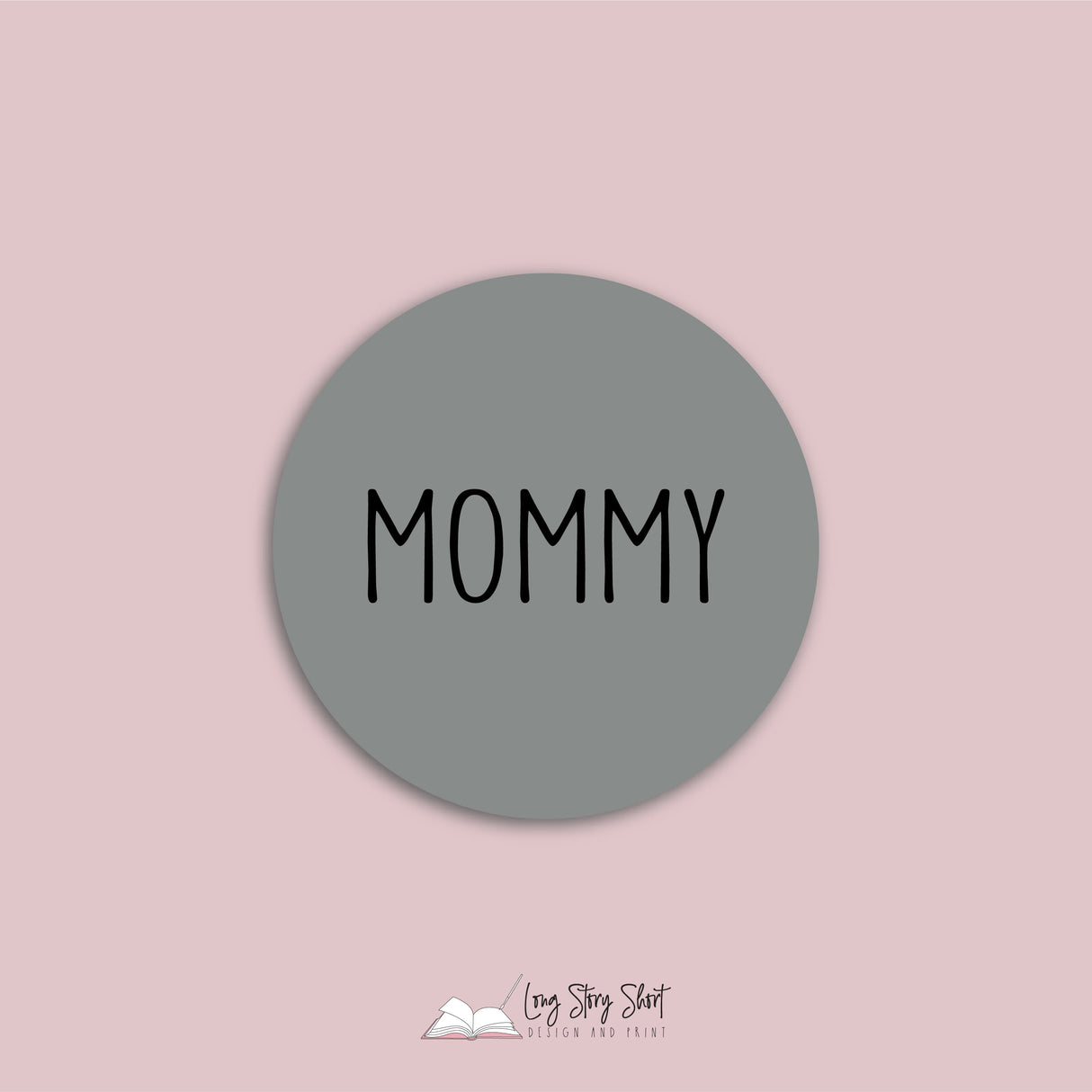 Baby Shower Hello World Round Vinyl Label Pack