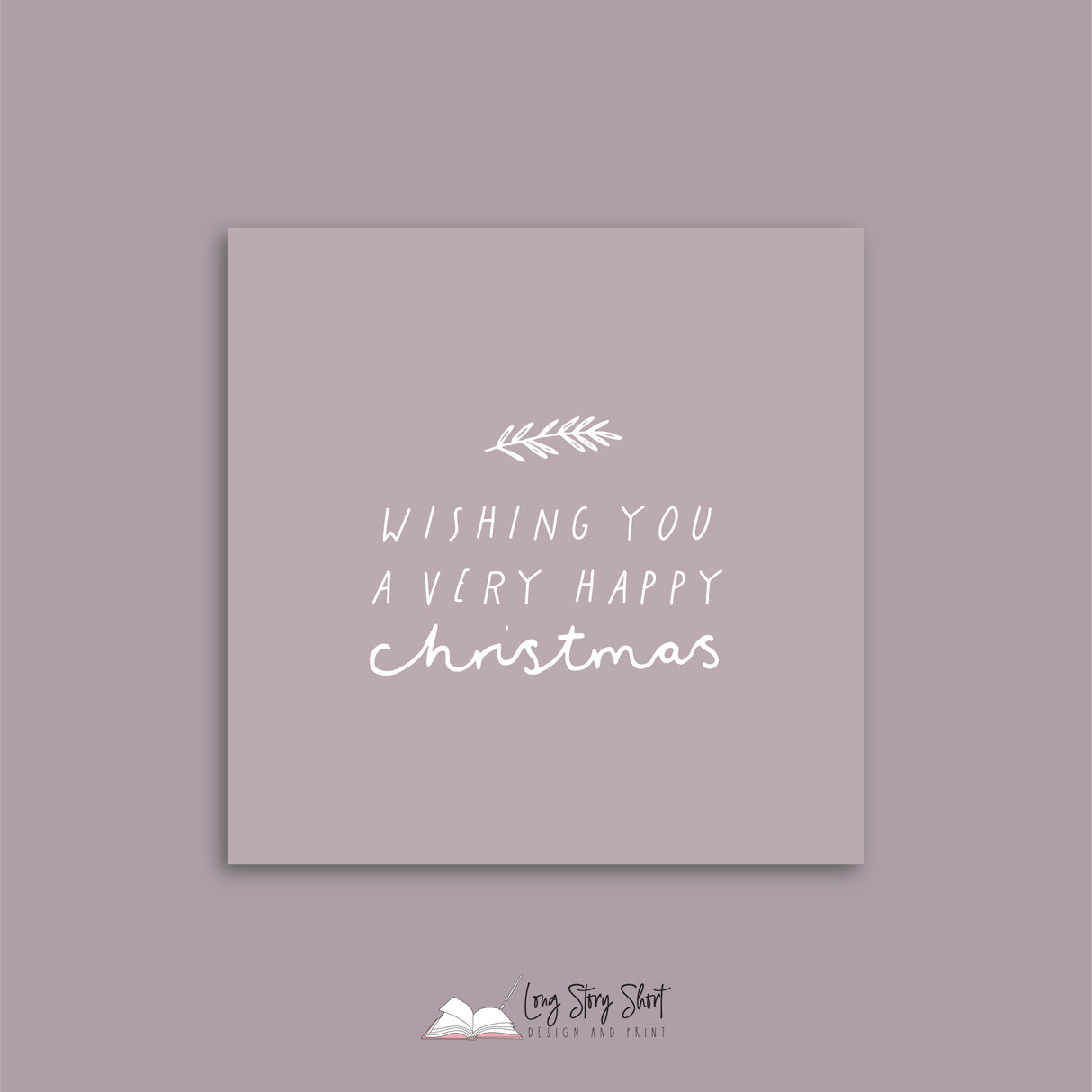 Mauve Have a Leafy Christmas Vinyl Label Pack Square Matte/Gloss