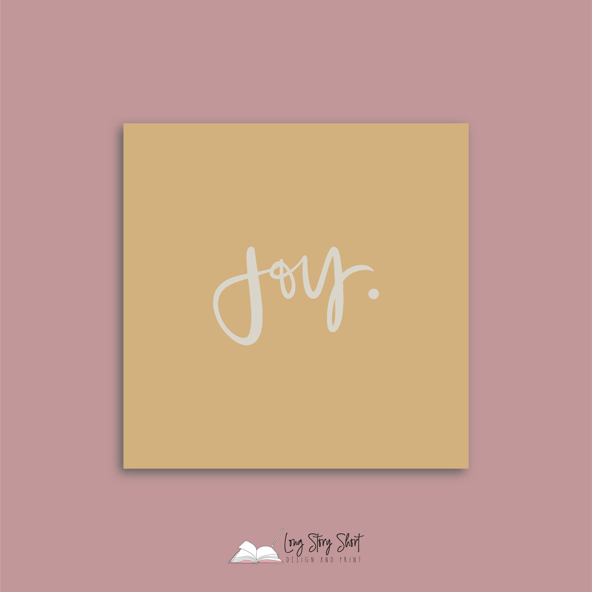 Mustard Hand Lettered Christmas Vinyl Label Pack Square Matte/Gloss