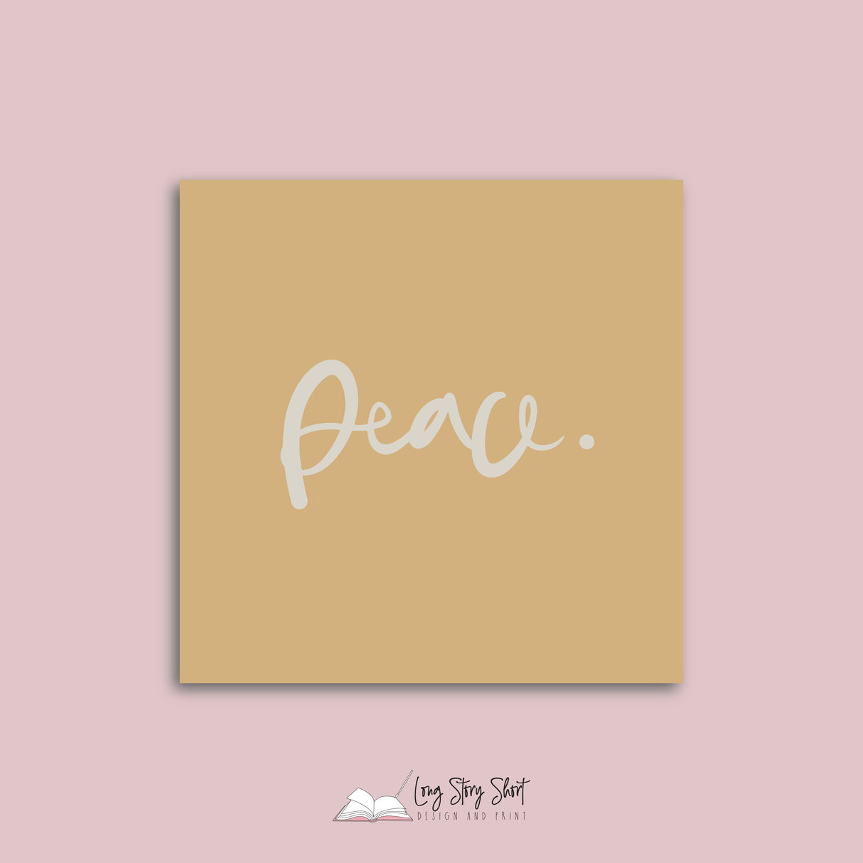 Mustard Hand Lettered Christmas Vinyl Label Pack Square Matte/Gloss