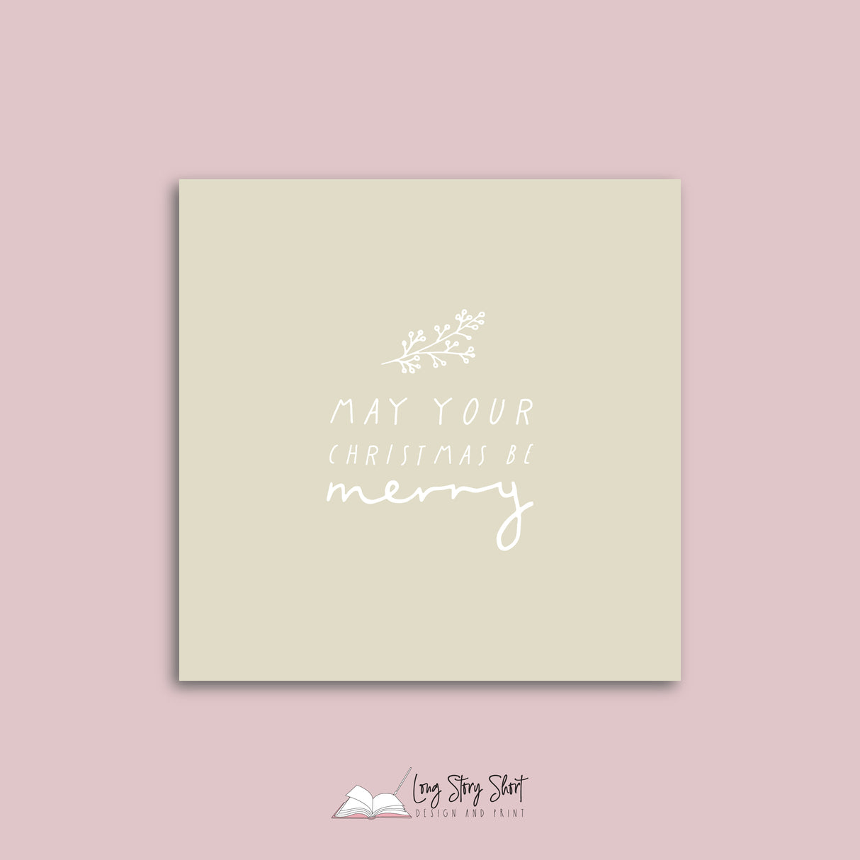 Mustard Have a Leafy Christmas Vinyl Label Pack Square Matte/Gloss