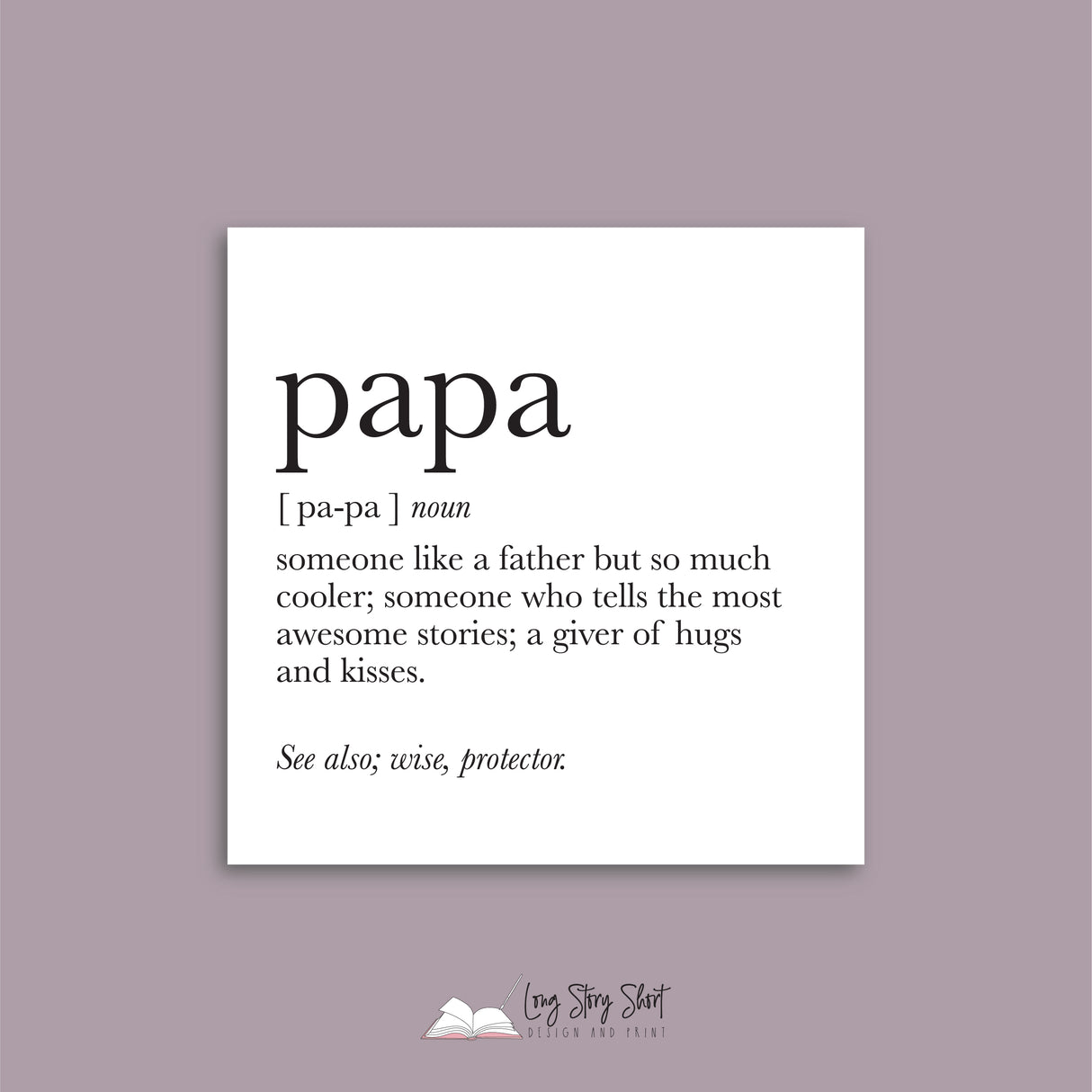 Papa Quote Vinyl Label Pack