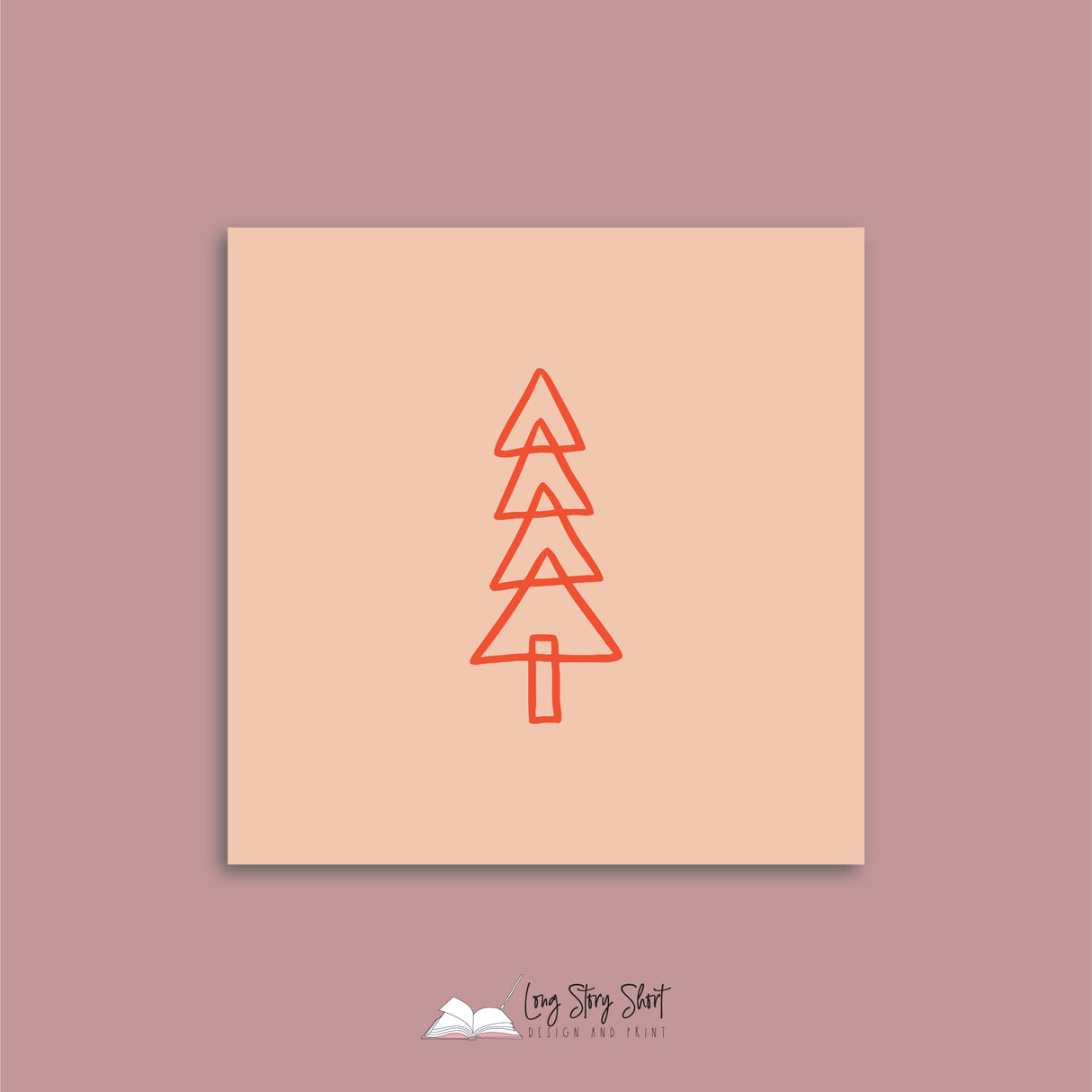 Peach Christmas Cheer Christmas Vinyl Label Pack Square Matte/Gloss