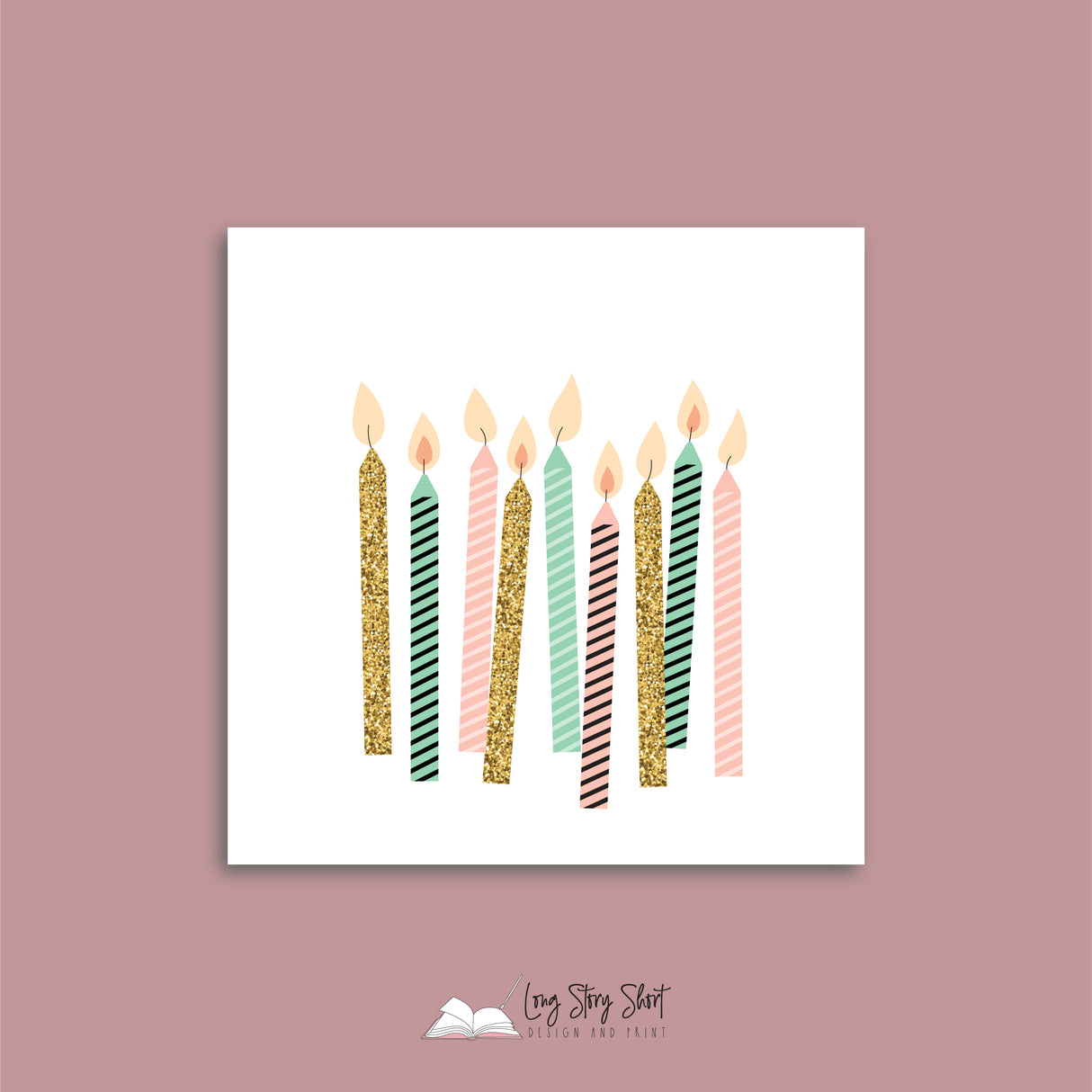 Pink Happy Birthday Vinyl Label Pack