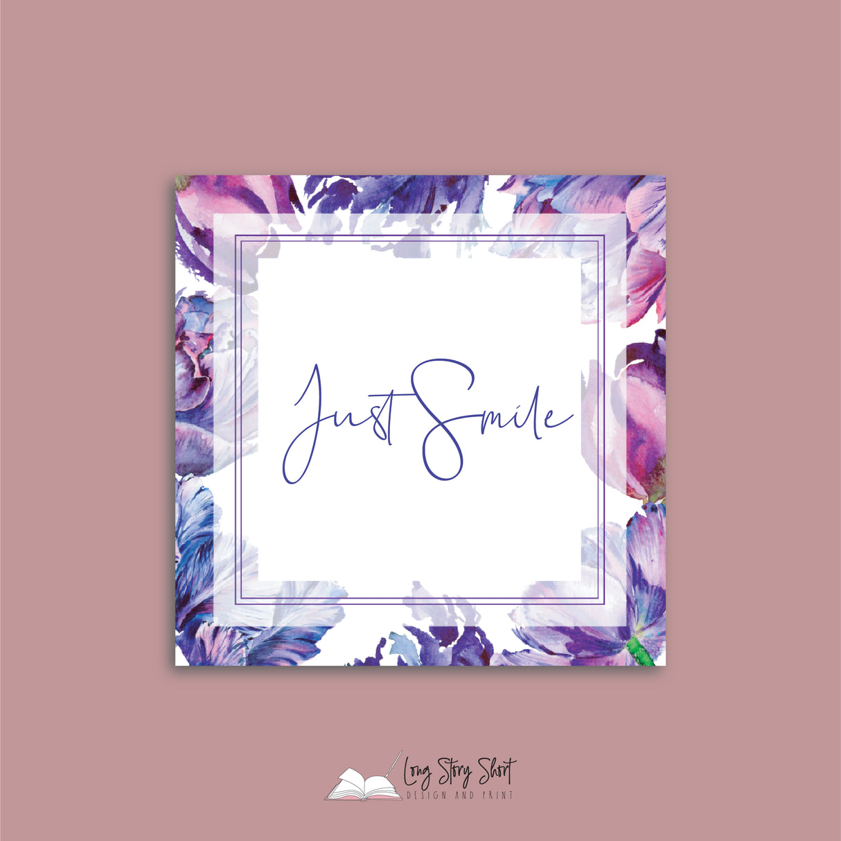 Purple Just Smile Vinyl Label Pack