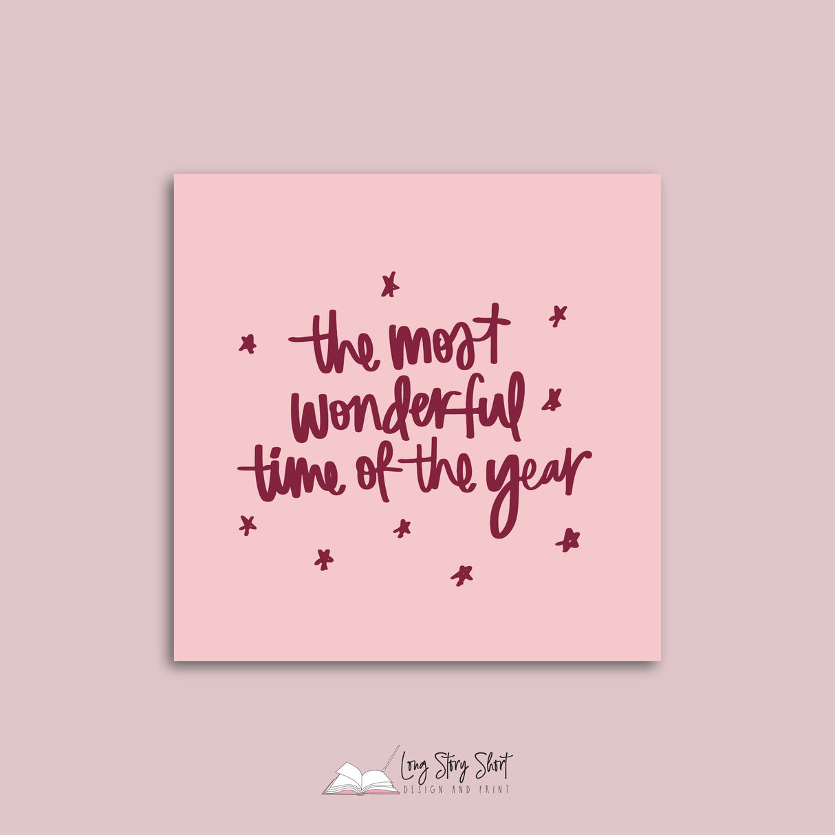 Raspberry Pink Christmas Cheer Christmas Vinyl Label Pack