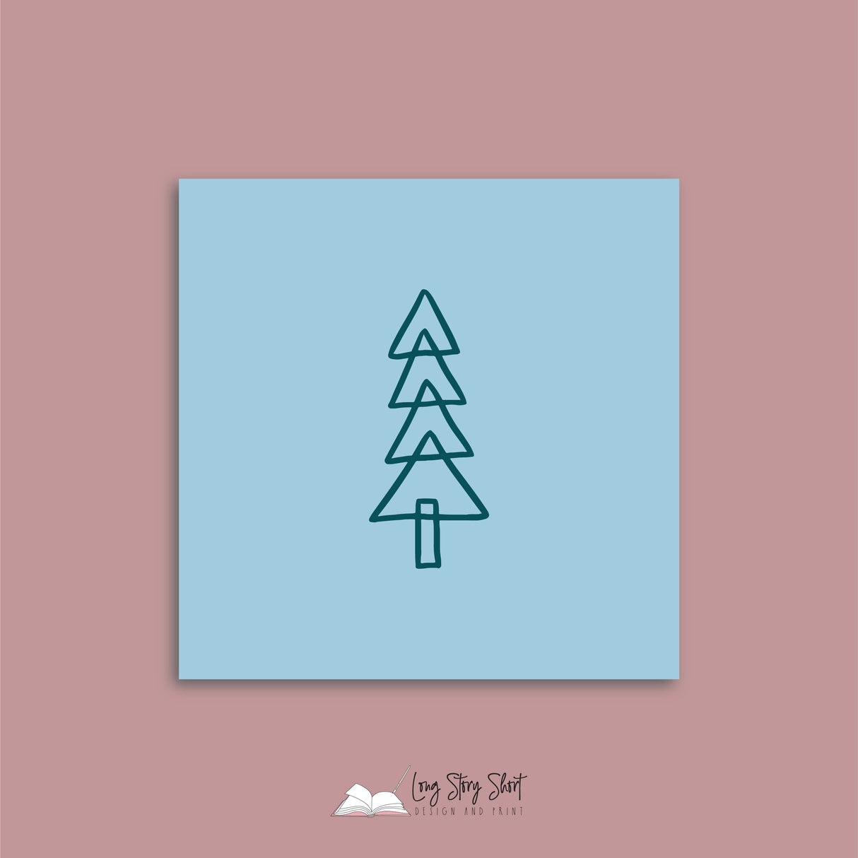 Sky Blue Christmas Cheer Christmas Vinyl Label Pack