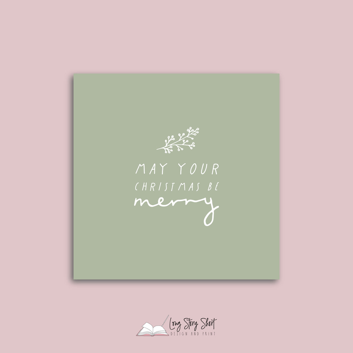 Olive Have a Leafy Christmas Vinyl Label Pack Square Matte/Gloss