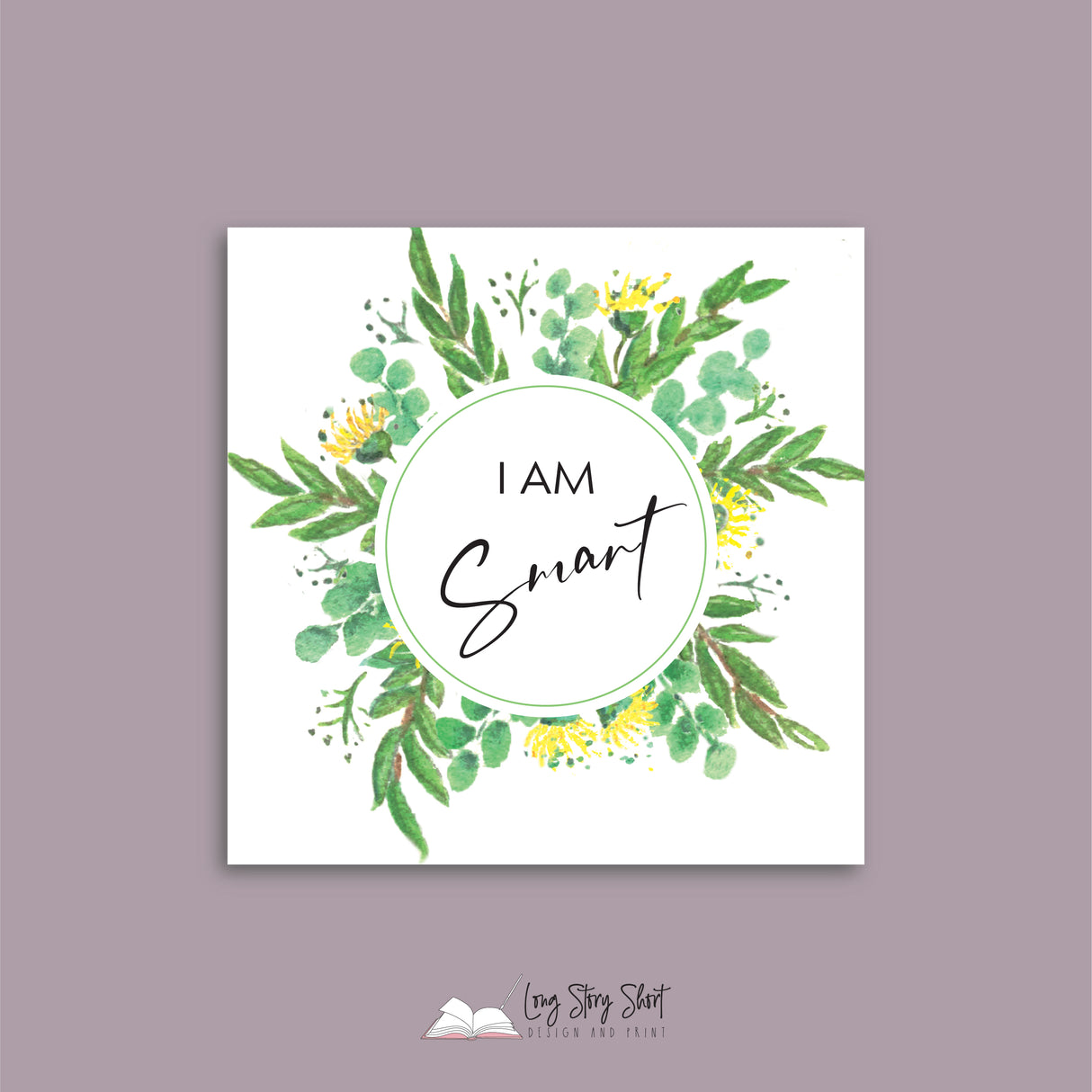 Positive Affirmations One Square Vinyl Label Pack