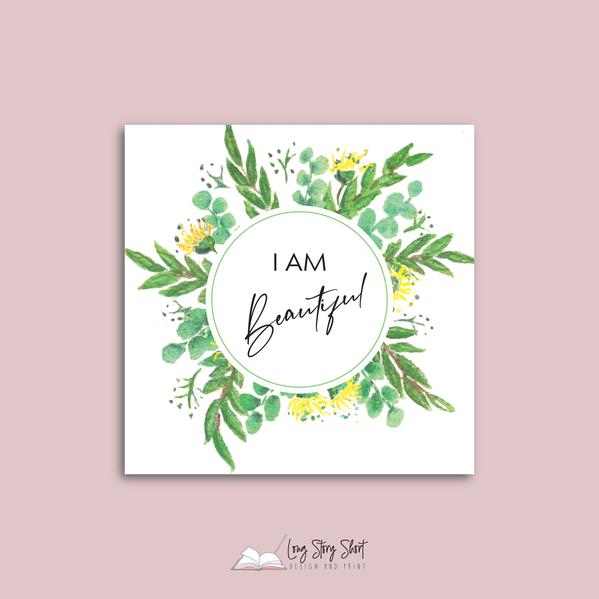 Positive Affirmations One Square Vinyl Label Pack