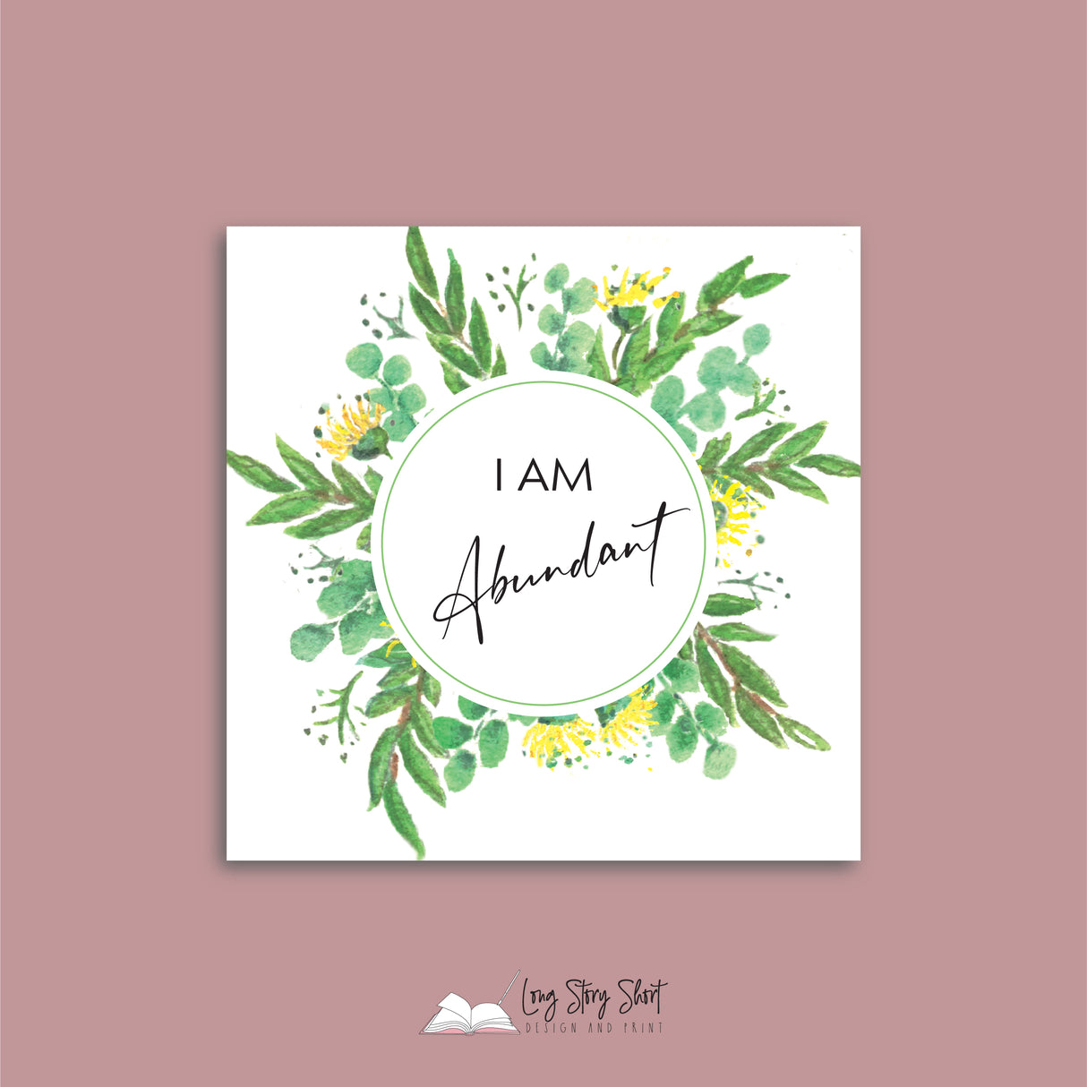 Positive Affirmations Two Square Vinyl Label Pack