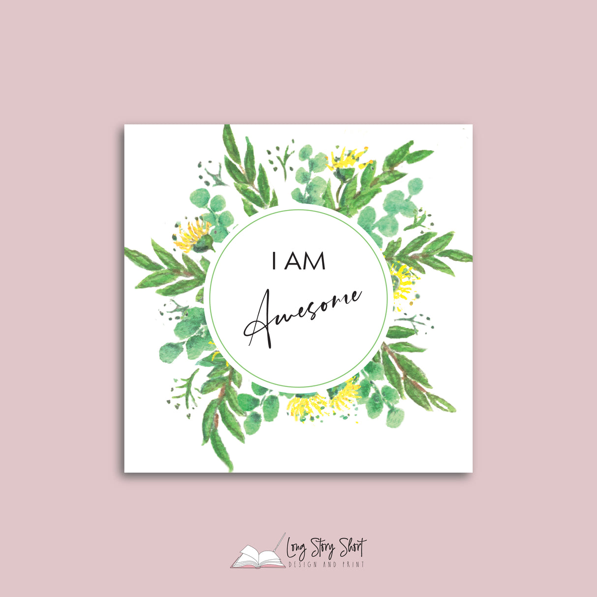 Positive Affirmations Two Square Vinyl Label Pack