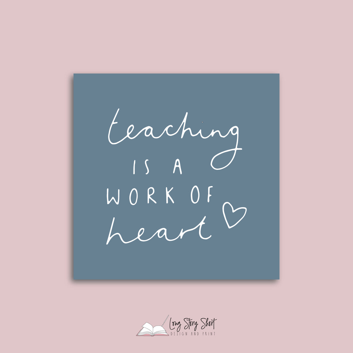 Teaching is a work of Heart Square Teacher Appreciation Vinyl Label Pack Matte/Gloss