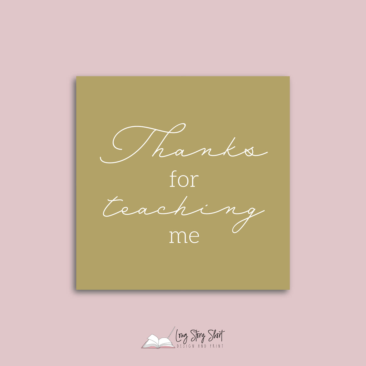 Thanks For Teaching Me Square Vinyl Label Pack