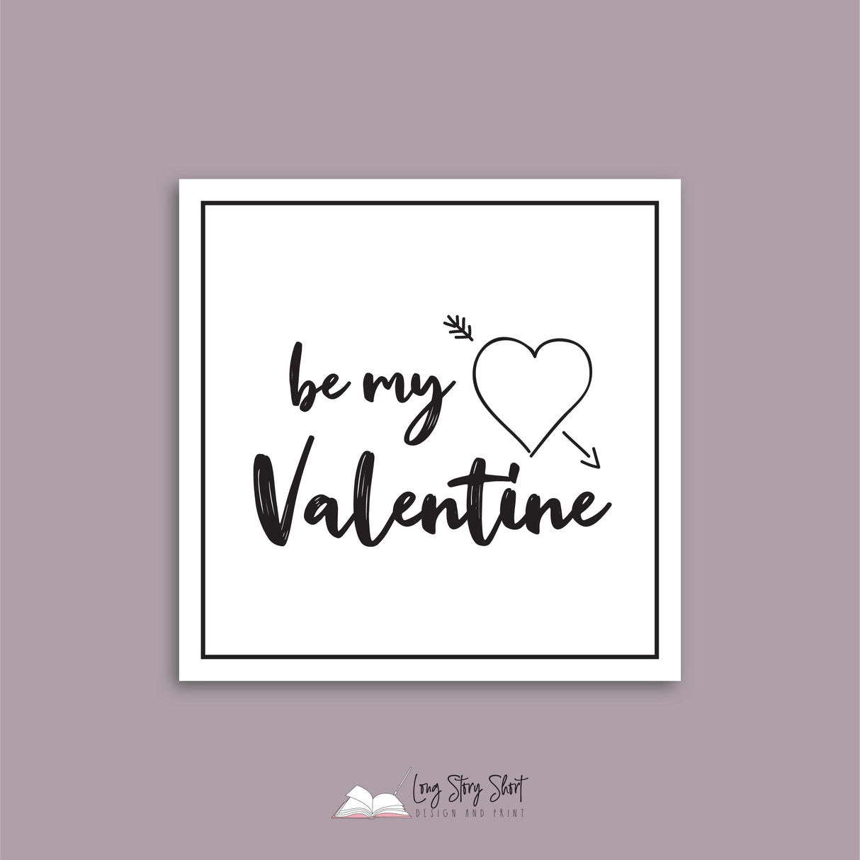 Be My Valentine Square Vinyl Label Pack