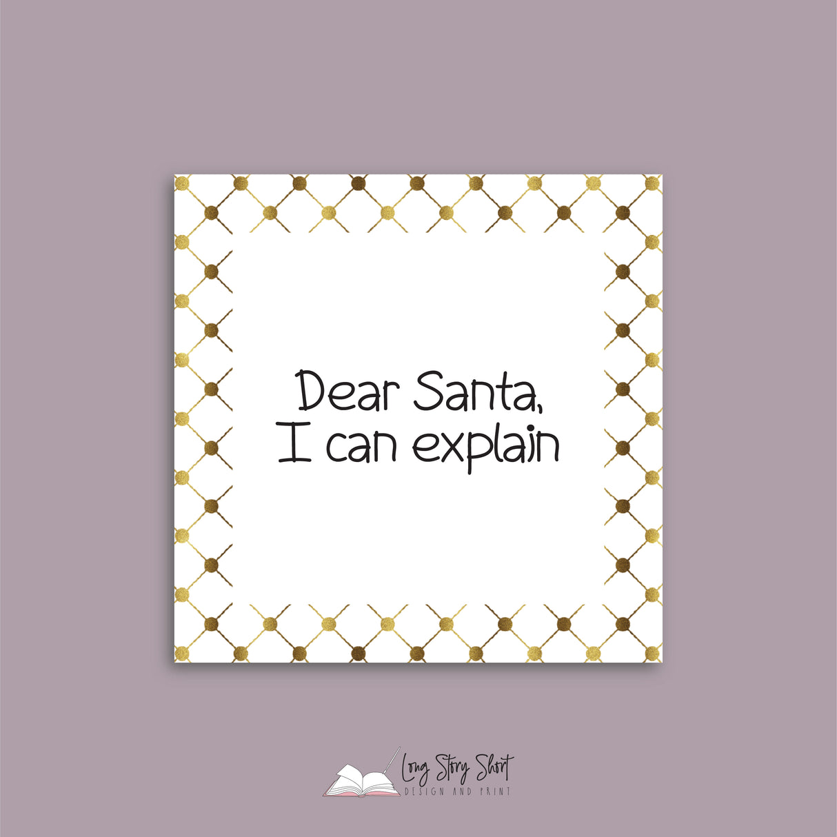 WHITE & GOLD Square Christmas Vinyl Label Pack Square Matte/Gloss