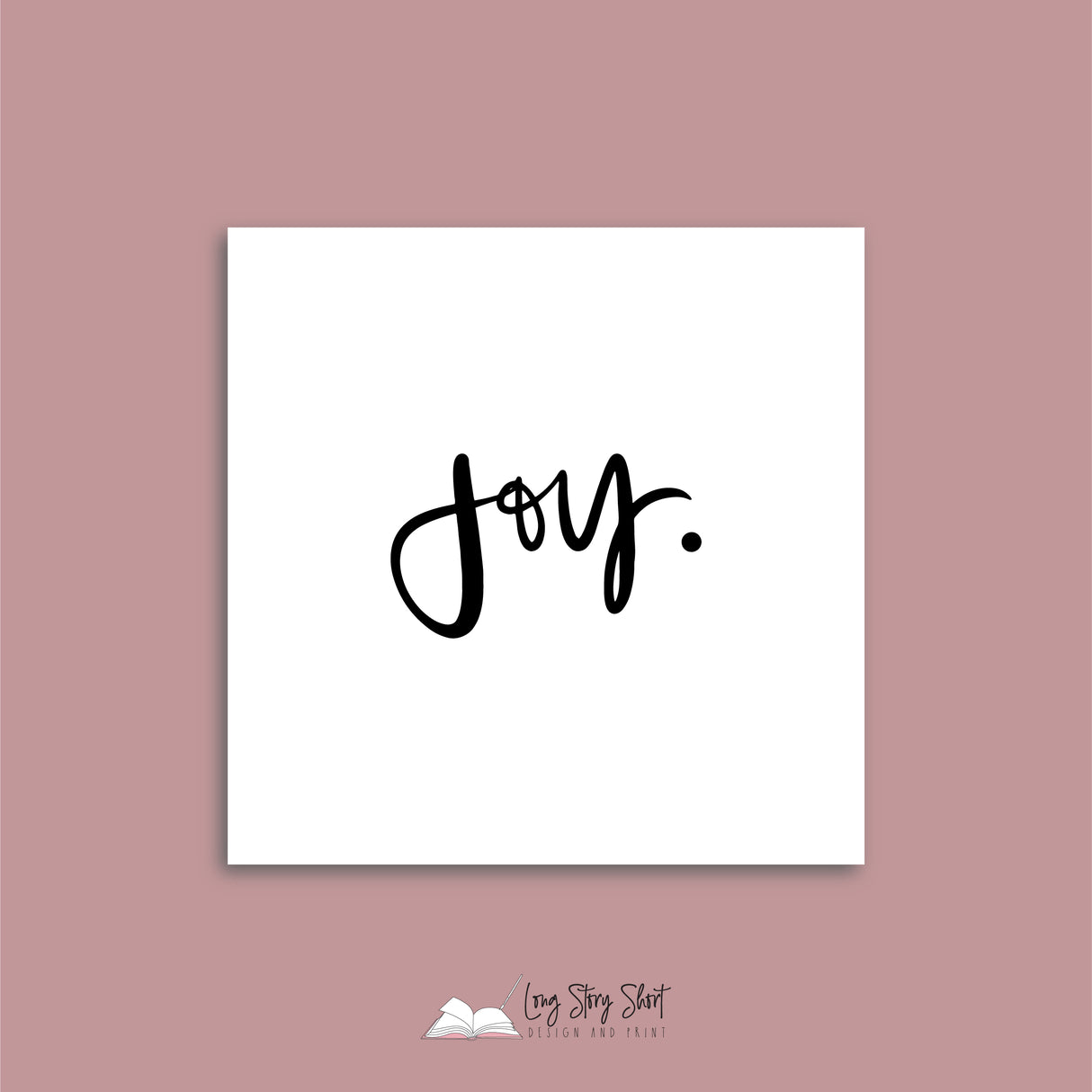 White Hand Lettered Christmas Vinyl Label Pack Square Matte/Gloss