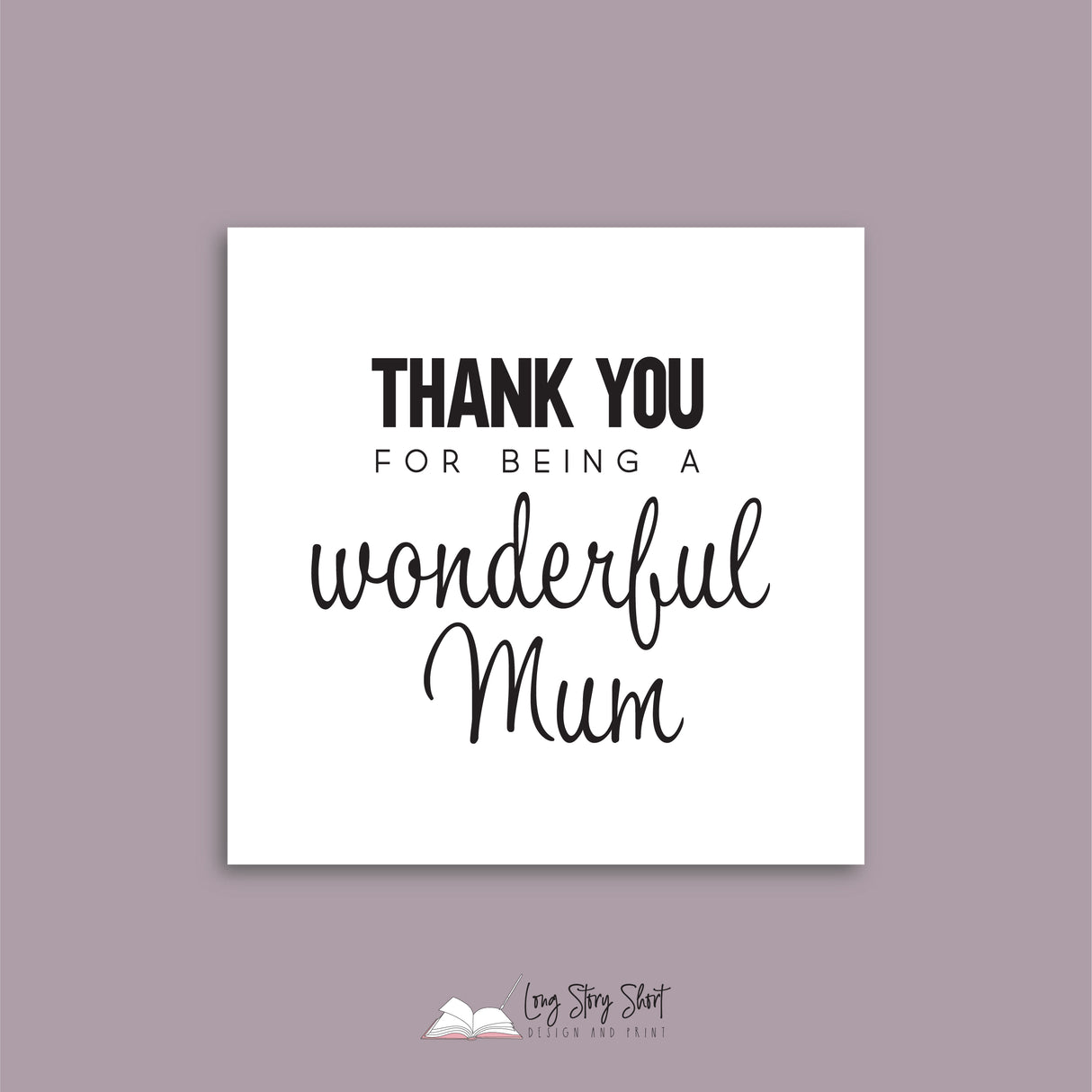 Wonderful Mum Mothers Day Vinyl Label Pack