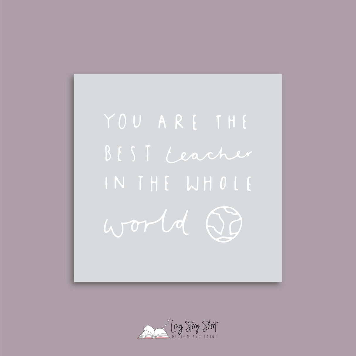 You are the best teacher in the whole world Teacher Appreciation Vinyl Label Pack